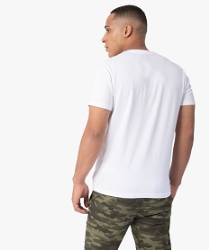 tee-shirt homme a manches courtes et col rond blanc tee-shirtsC120401_3