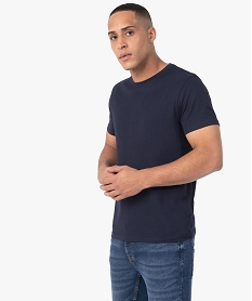 GEMO Tee-shirt à manches courtes et col rond homme Bleu