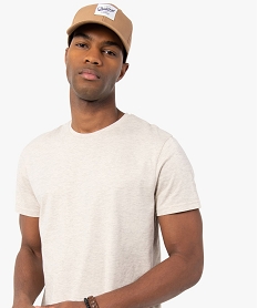 tee-shirt homme a manches courtes et col rond beige tee-shirtsC120701_2