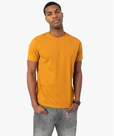 GEMO Tee-shirt homme à manches courtes et col rond Orange