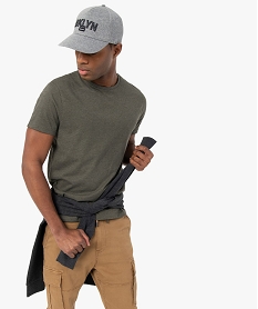 tee-shirt homme a manches courtes et col rond vert tee-shirtsC121101_1