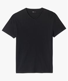 tee-shirt a manches courtes et col v homme noirC121501_4