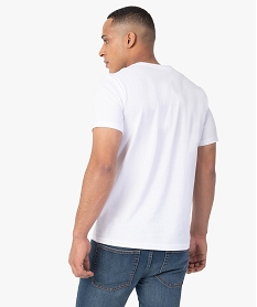 tee-shirt a manches courtes et col v homme blancC121601_3