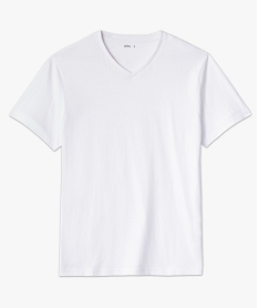 tee-shirt a manches courtes et col v homme blanc tee-shirtsC121601_4