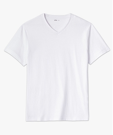 tee-shirt homme a manches courtes et col v blanc tee-shirtsC121601_4