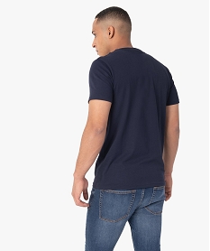 tee-shirt a manches courtes et col v homme bleu tee-shirtsC121801_3