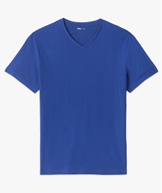 tee-shirt homme a manches courtes et col v bleu tee-shirtsC121901_4