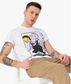 tee-shirt homme a manches courtes imprime - hunter x hunter blanc tee-shirtsC123701_1