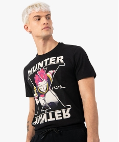 tee-shirt homme avec motif - hunter x hunter noir tee-shirtsC123901_1