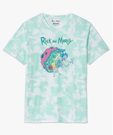tee-shirt homme imprime - rick and morty vert tee-shirtsC124001_4