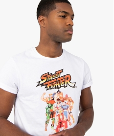 tee-shirt homme avec motif - street fighter blanc tee-shirtsC124301_2