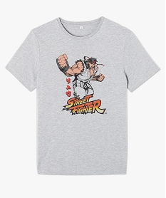 tee-shirt homme a motif - street fighter gris tee-shirtsC124401_4