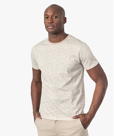 tee-shirt homme a manches courtes et motifs graphiques blanc tee-shirtsC124601_1