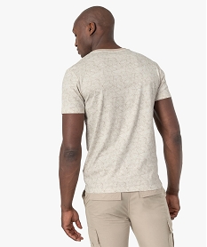 tee-shirt homme a manches courtes et motifs graphiques blanc tee-shirtsC124601_3