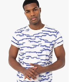 tee-shirt homme imprime bicolore bleu tee-shirtsC125401_2