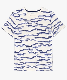 tee-shirt homme imprime bicolore bleu tee-shirtsC125401_4