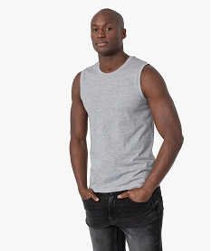GEMO Débardeur à col rond uni homme gris standard