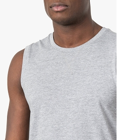 debardeur a col rond uni homme gris standard tee-shirtsC128001_2