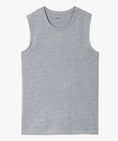 debardeur a col rond uni homme gris standard tee-shirtsC128001_4