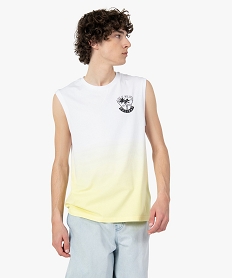 debardeur homme effet tie and dye jaune tee-shirtsC128401_1