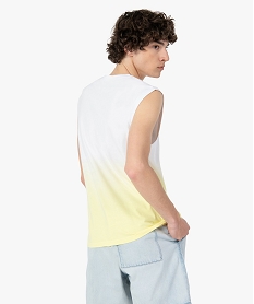 debardeur homme effet tie and dye jaune tee-shirtsC128401_3