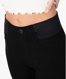leggings femme avec large ceinture elastiquee noir leggings et jeggingsC128801_2