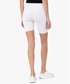 legging court femme en maille extensible blanc leggings et jeggingsC129001_3