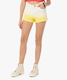 GEMO Short femme coloris tie and dye - Camps United Blanc