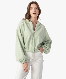 PANTALON IMPRIME SWEAT VERT:40281500390-Coton///Coton/