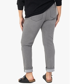 jean femme grande taille extensible coupe slim gris pantalons et jeansC135101_3