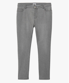 jean femme grande taille extensible coupe slim gris pantalons et jeansC135101_4