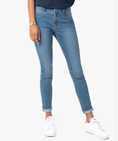 jean femme coupe slim coloris delave grisC135301_1