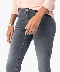 jean femme coupe skinny taille normale delave grisC135801_2