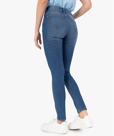 jean coupe skinny taille haute femme bleu taille hauteC136301_3