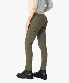 pantalon femme avec poches a rabat sur les cuisses vert pantalonsC138601_3