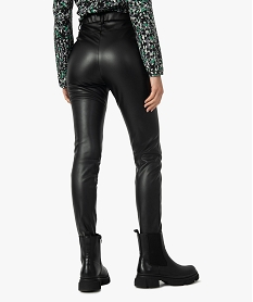 pantalon femme taille haute en synthetique esprit rock noir pantalonsC138801_3