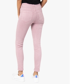 jean femme coupe skinny taille haute teinture speciale violet pantalonsC139201_3