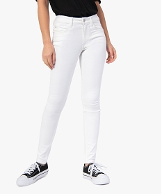 jean femme coupe skinny taille normale blanc pantalonsC139701_1