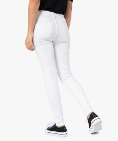 jean femme coupe skinny taille normale blancC139701_3