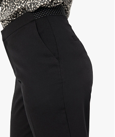 pantalon femme en toile avec ceinture fantaisie noir pantalonsC140001_2