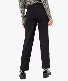pantalon femme en toile avec ceinture fantaisie noir pantalonsC140001_3