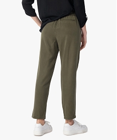 pantalon femme avec large ceinture elastiquee vert pantalonsC140201_3