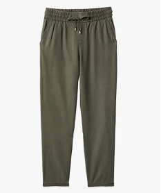 pantalon femme avec large ceinture elastiquee vert pantalonsC140201_4