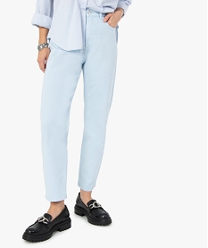 jean femme coupe large taille haute bleu pantalonsC141501_1