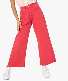 pantalon femme ample en toile denim - camps united rouge pantalonsC141701_1