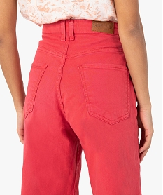 pantalon femme ample en toile denim – camps united rouge pantalonsC141701_2