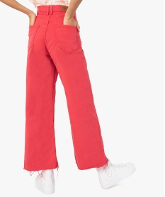 pantalon femme ample en toile denim - camps united rouge pantalonsC141701_3