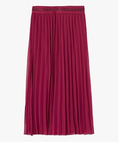 jupe femme plissee avec taille elastiquee rougeC142901_4