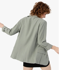 veste femme en toile legere fermeture 2 boutons vert vestesC147901_3