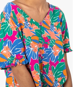 blouse femme imprimee a manches courtes coupe courte imprimeC150901_2